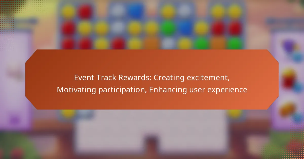 Event Track Rewards: Creating excitement, Motivating participation, Enhancing user experience