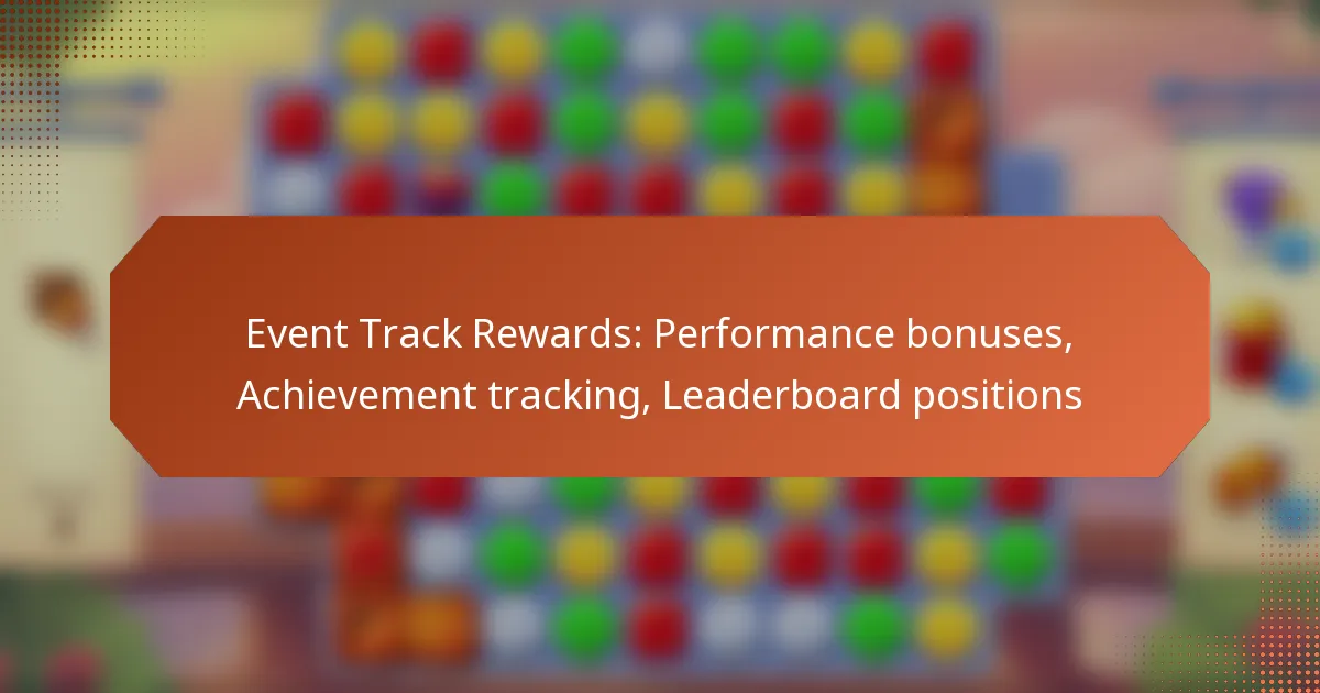 Event Track Rewards: Performance bonuses, Achievement tracking, Leaderboard positions