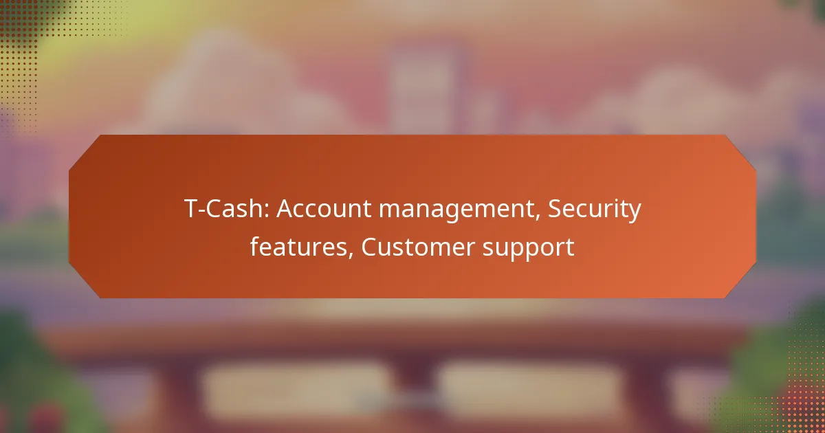 T-Cash: Account management, Security features, Customer support