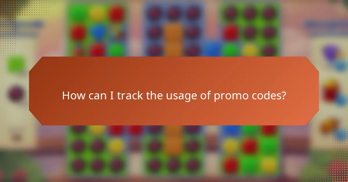 How can I track the usage of promo codes?