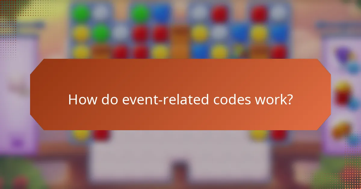How do event-related codes work?