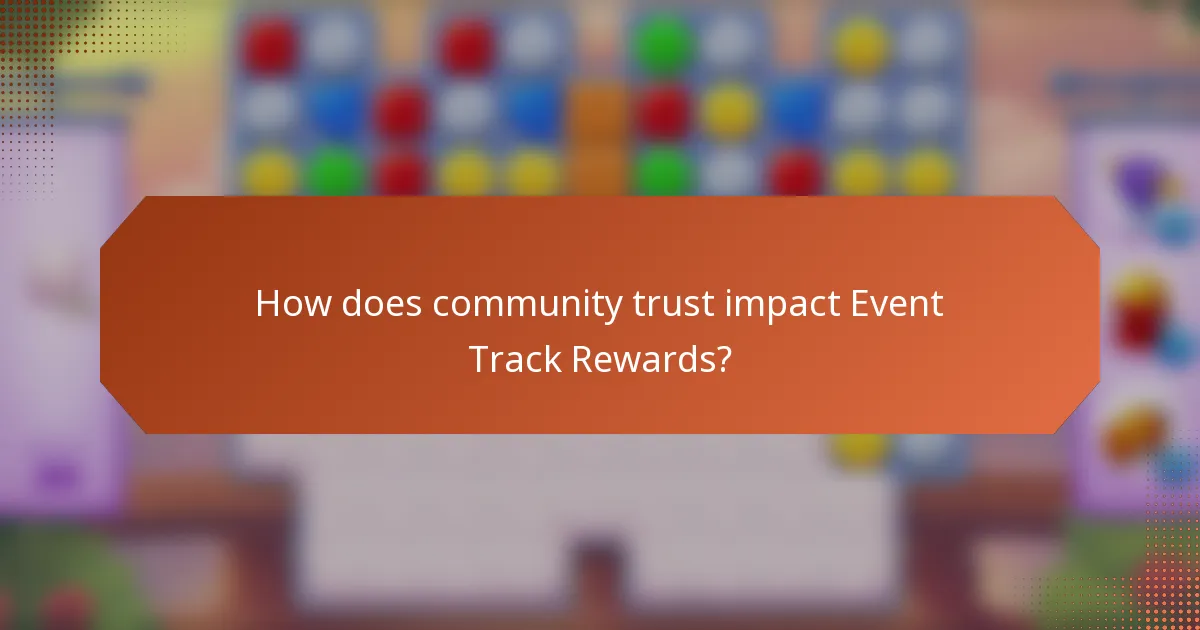 How does community trust impact Event Track Rewards?