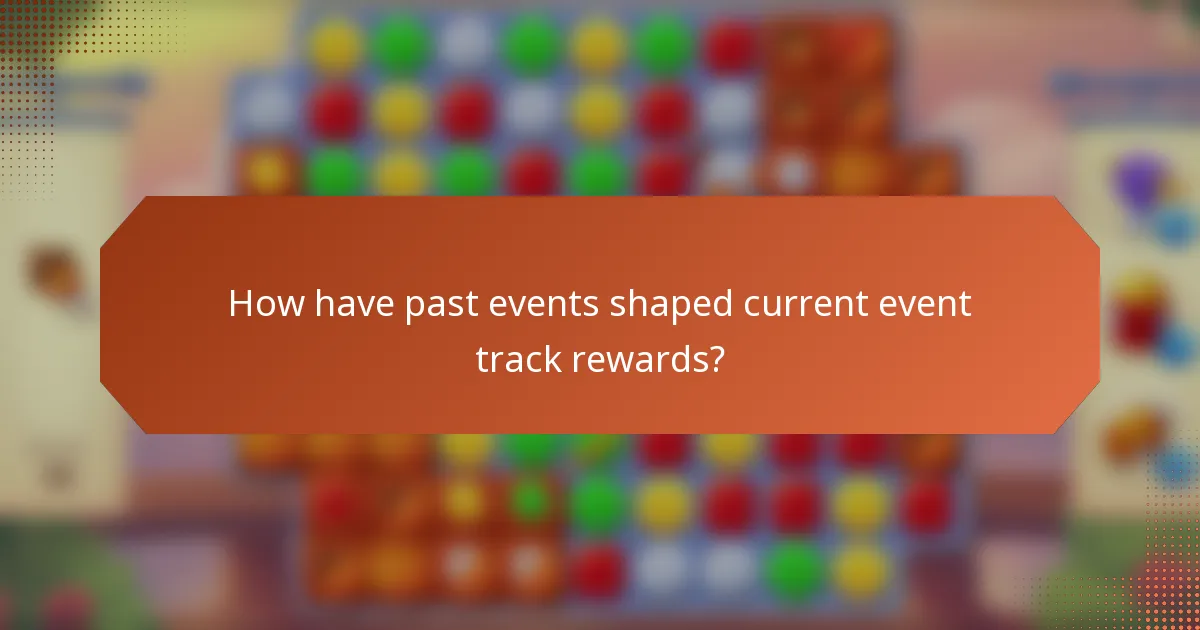 How have past events shaped current event track rewards?