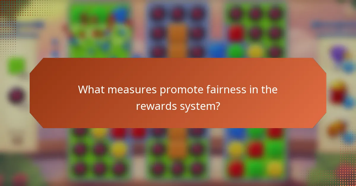 What measures promote fairness in the rewards system?