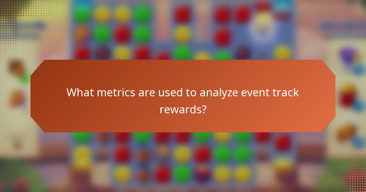What metrics are used to analyze event track rewards?